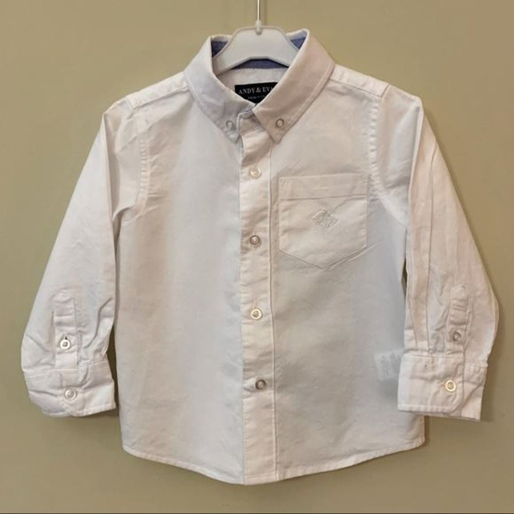 white button down shirt 2T